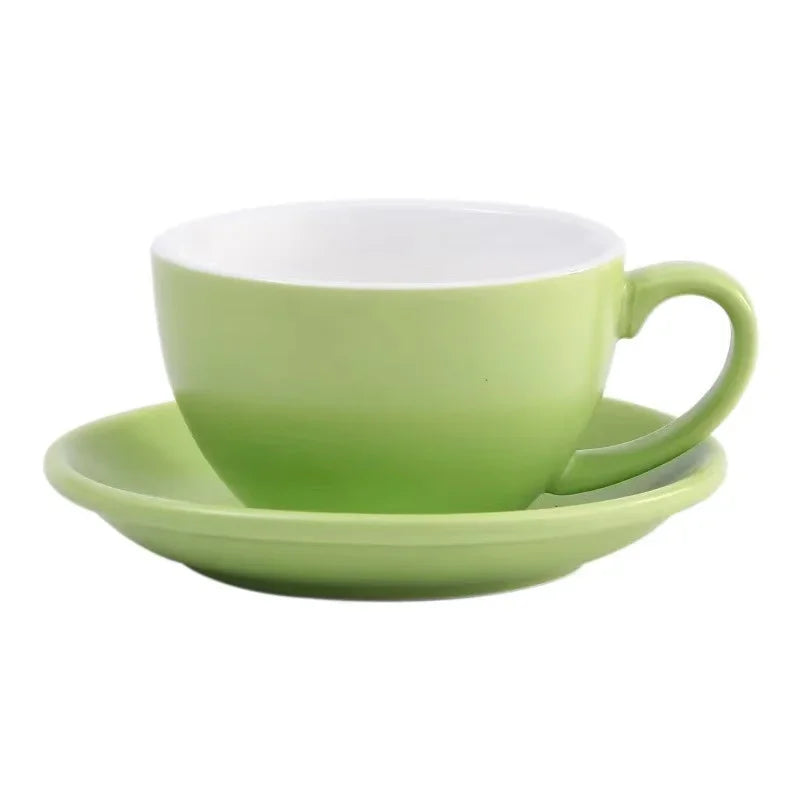 Cappuccino Cup  Ceramic with Saucer - COLOR CAPPUCCINO