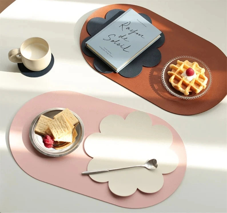 Oval Reversible Faux Leather Placemats - OVALE