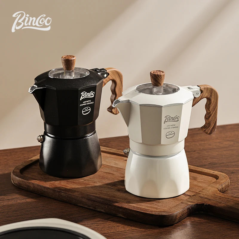 Stylish Moka Pot - WHITE BLACK PURPLE