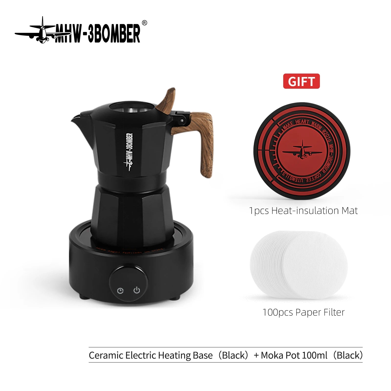 Mini Electric Coffee moka - WHITE