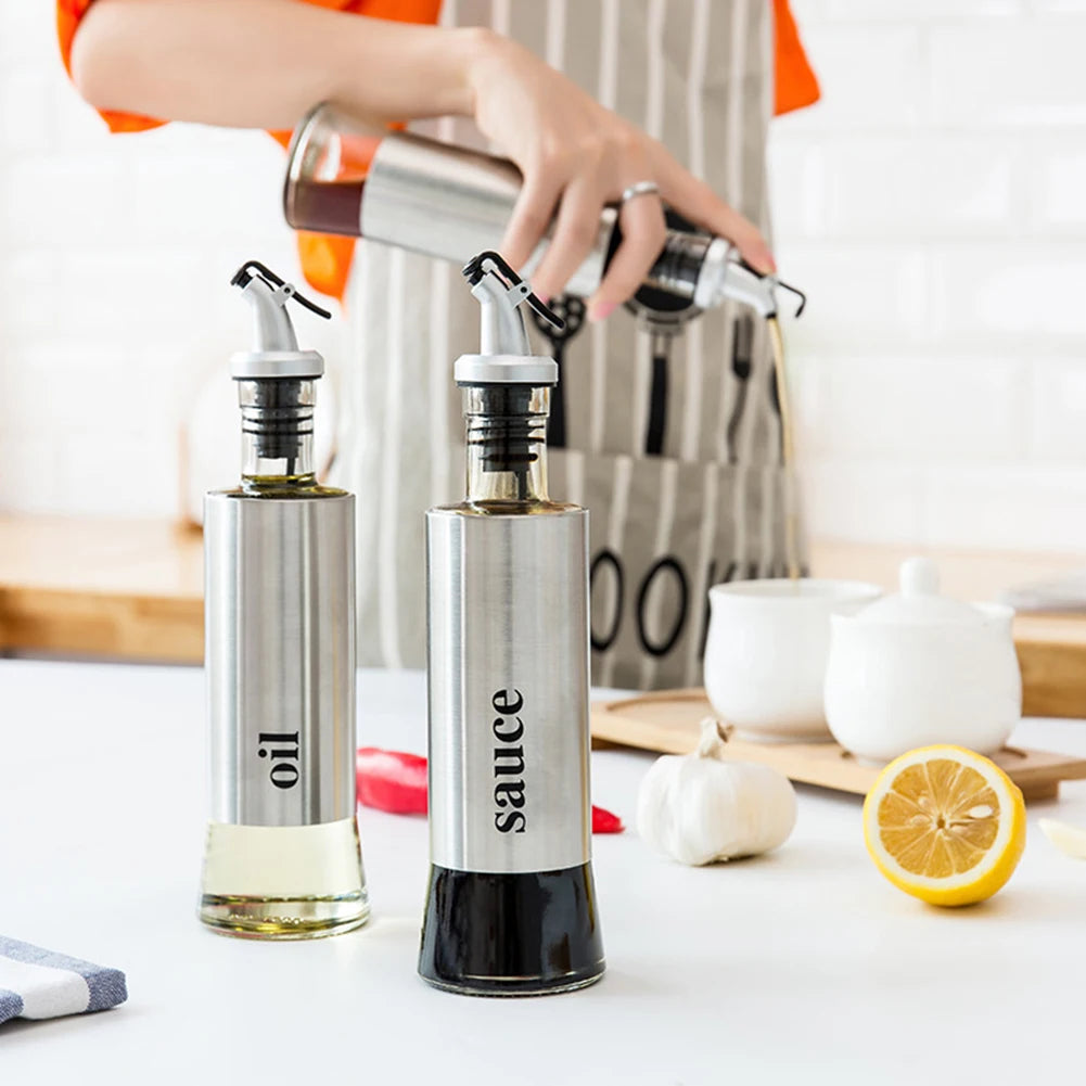 Stainless Steel Oil Bottle No-drip - DISPENSA
