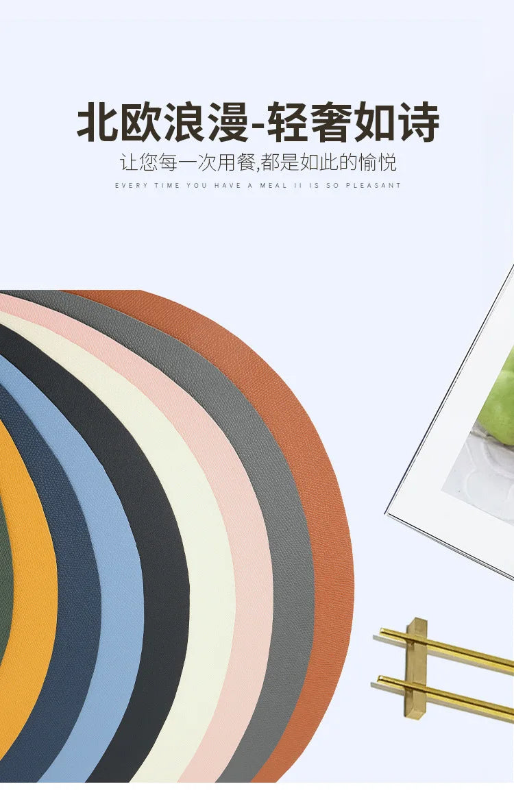 Leather Semicicrcle Placemate - SEMI