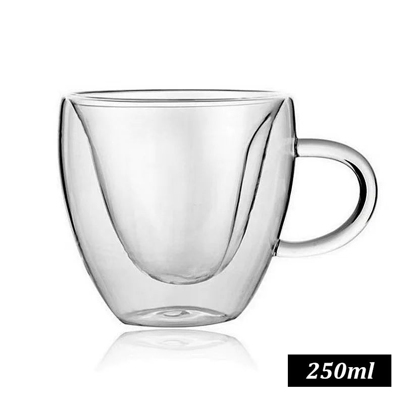 Double Glass Coffee Mugs - GLASS MUG