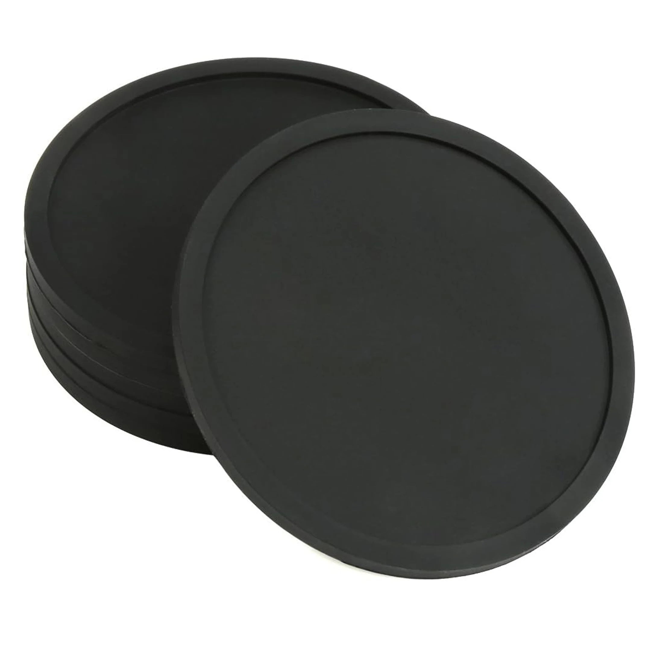 Non Slip Silicone Drink Coasters 4PCS - BLACK