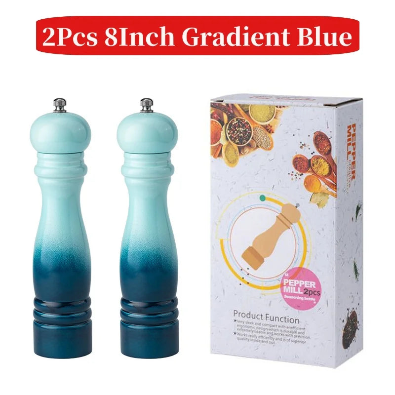 Gradient Colored Salt Pepper Grinder Set Spice Shaker - SFUMATO