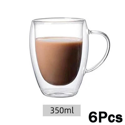 Double Glass Coffee Mugs - GLASS MUG