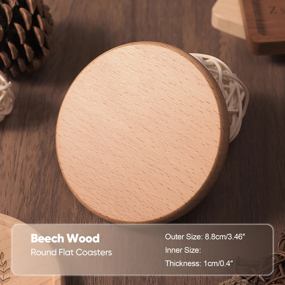 1PCS Solid Wood Coaster