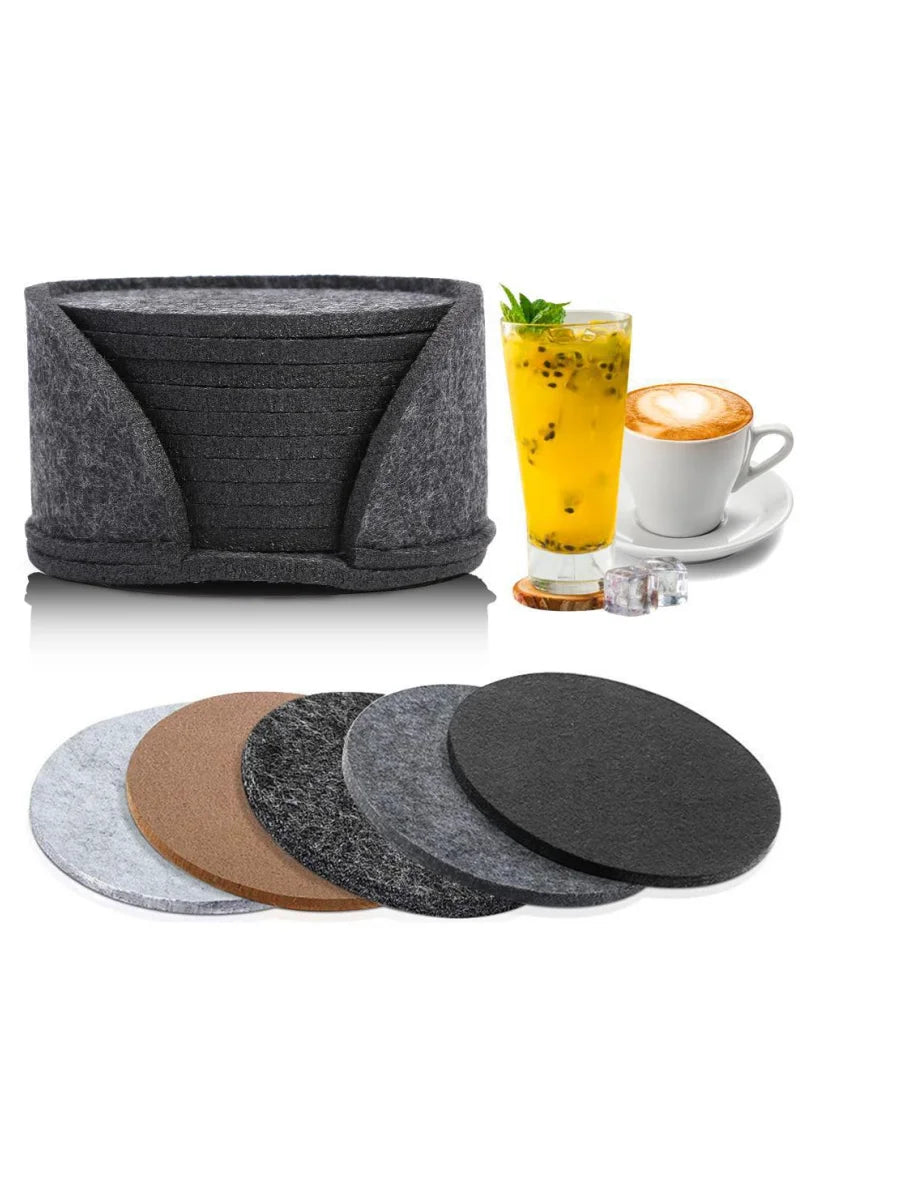 11pcs Round Felt Coaster - TONDO