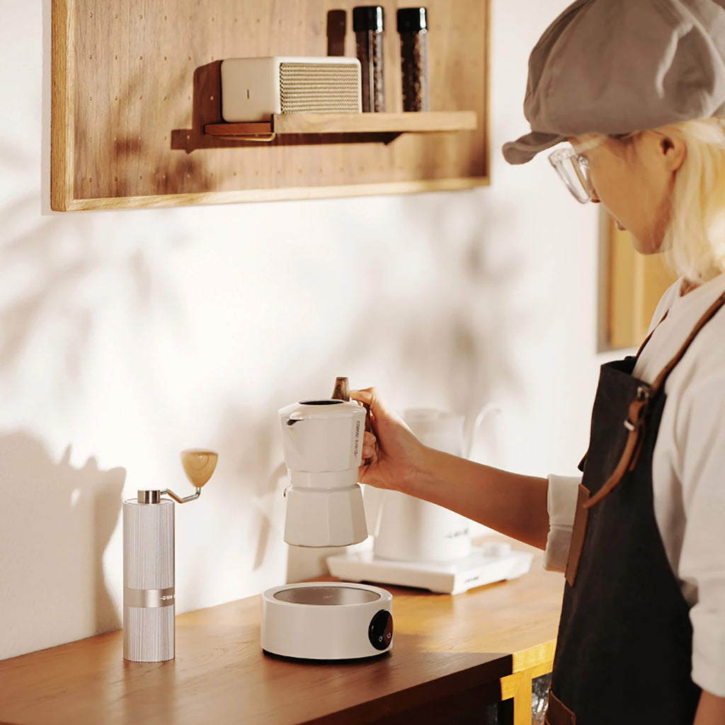 Mini Electric Coffee moka - WHITE