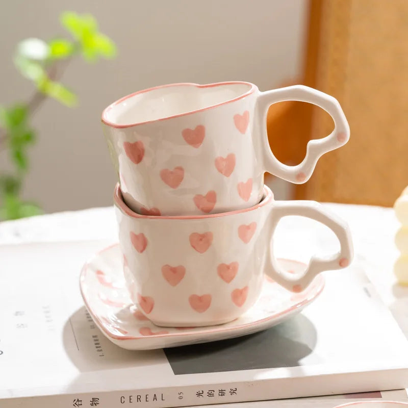 Hand Painted Love Mug - ROMANTIC