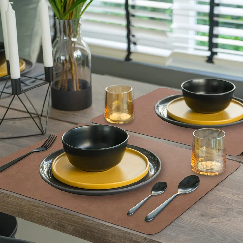 Faux Leather Placemats Set - CUOIO