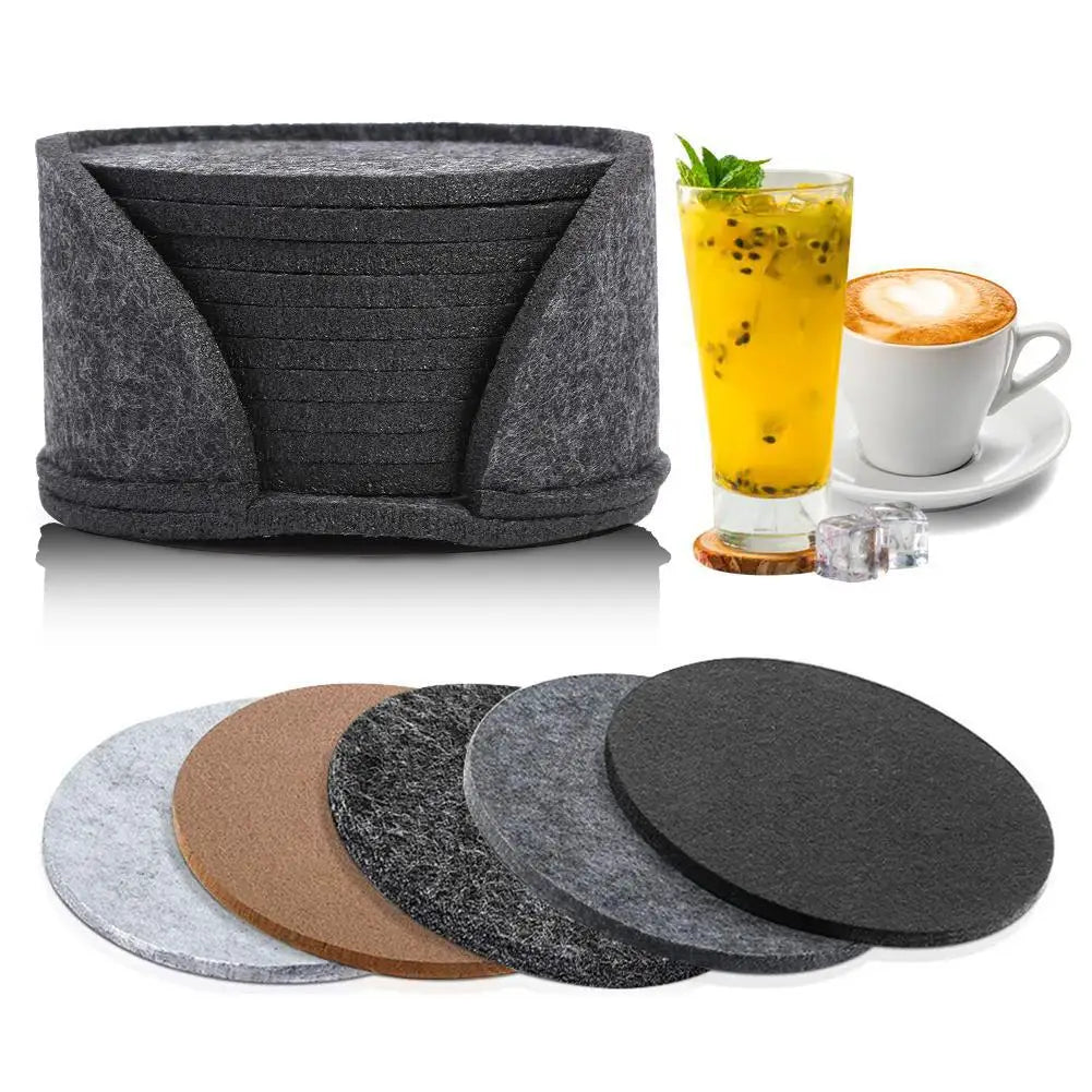 11pcs Round Felt Coaster - TONDO