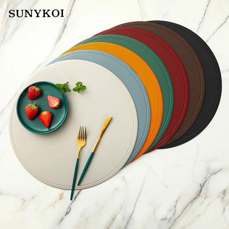 Faux Leather Placemat Waterproof Heat-insulating - COLORI