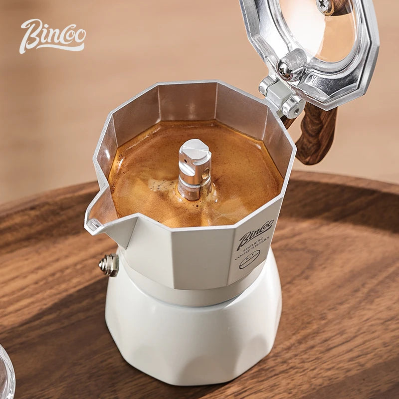 Stylish Moka Pot - WHITE BLACK PURPLE