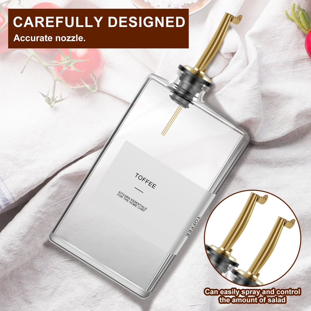 Square Glass Seasoning Bottle Dispenser - QUADRA