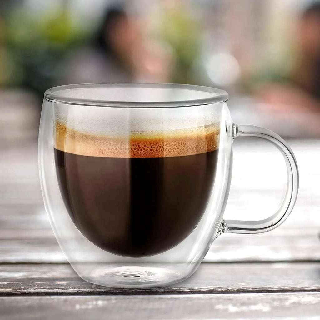 Double Glass Coffee Mugs - GLASS MUG