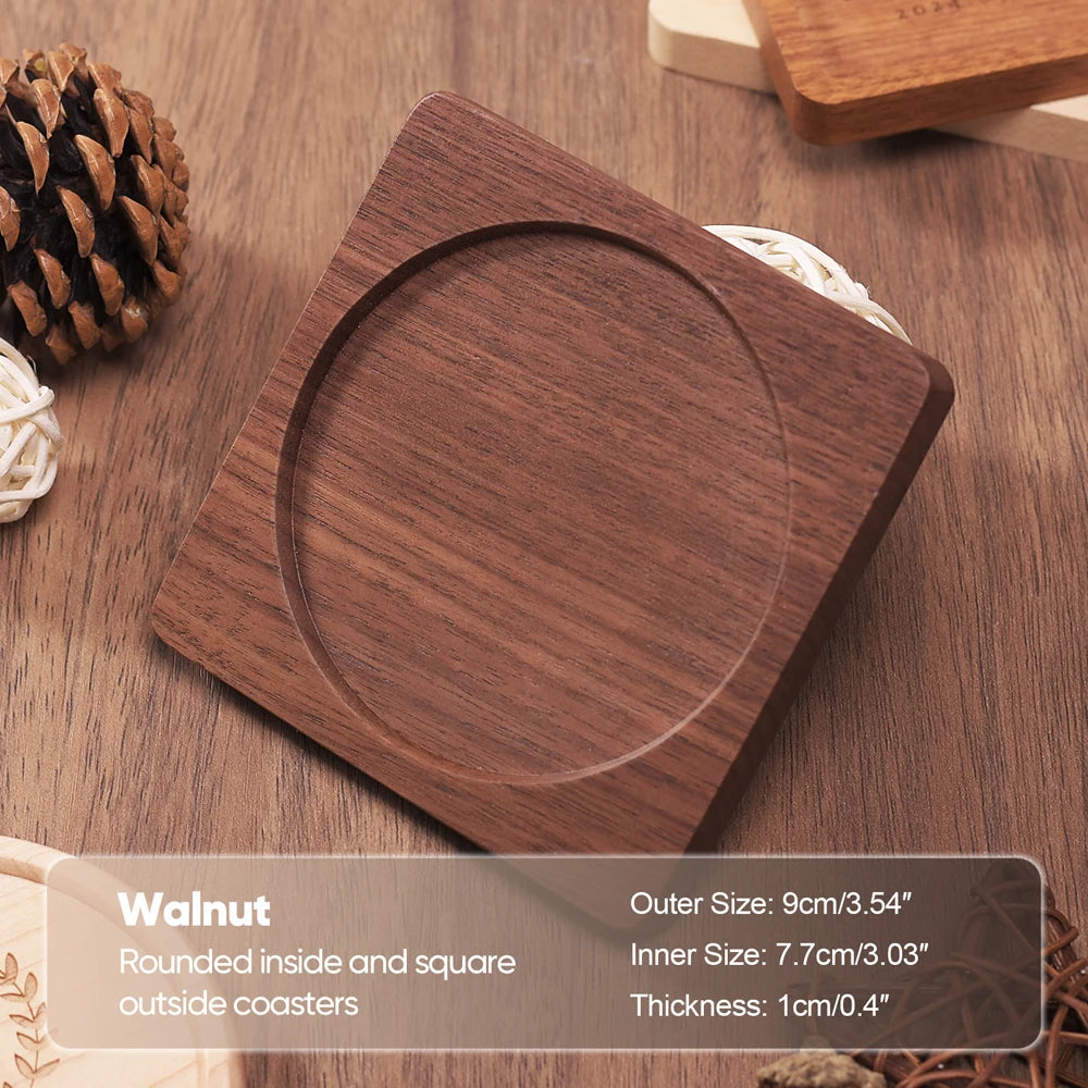 1PCS Solid Wood Coaster