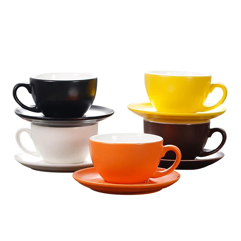Cappuccino Cup  Ceramic with Saucer - COLOR CAPPUCCINO