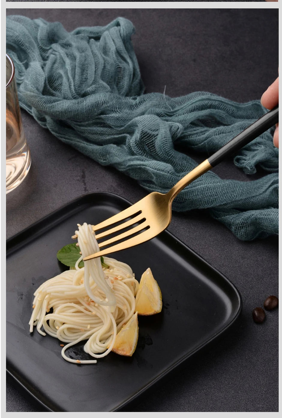 24pcs Dinnerware Set Stainless Steel Tableware - CENA