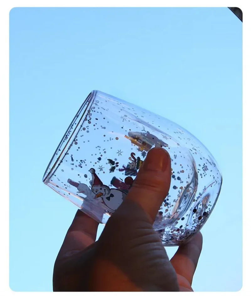 Christmas Double Wall Glass cups - JOLLY