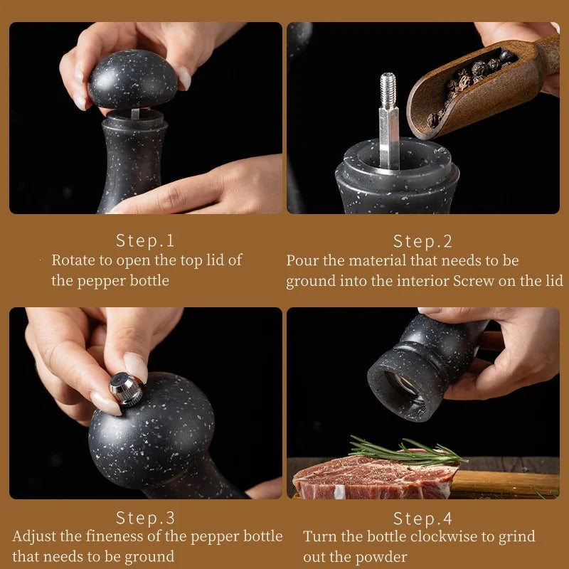 6-Inch Sets Salt Spice Mill - MARBLE