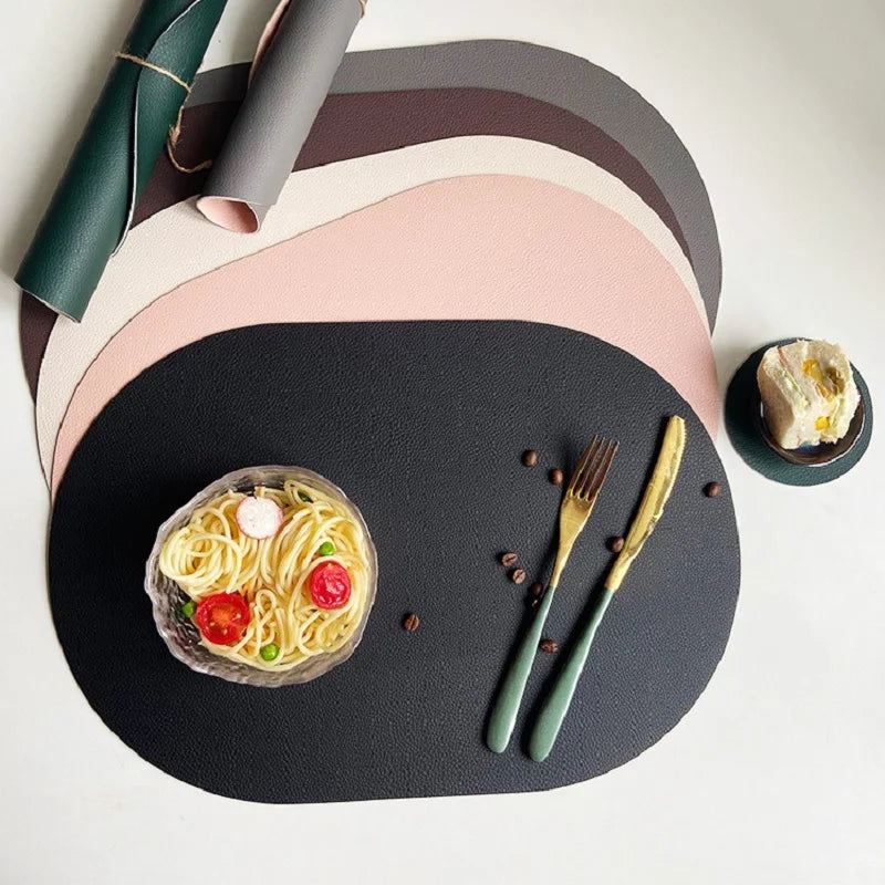 Oval Reversible Faux Leather Placemats - OVALE