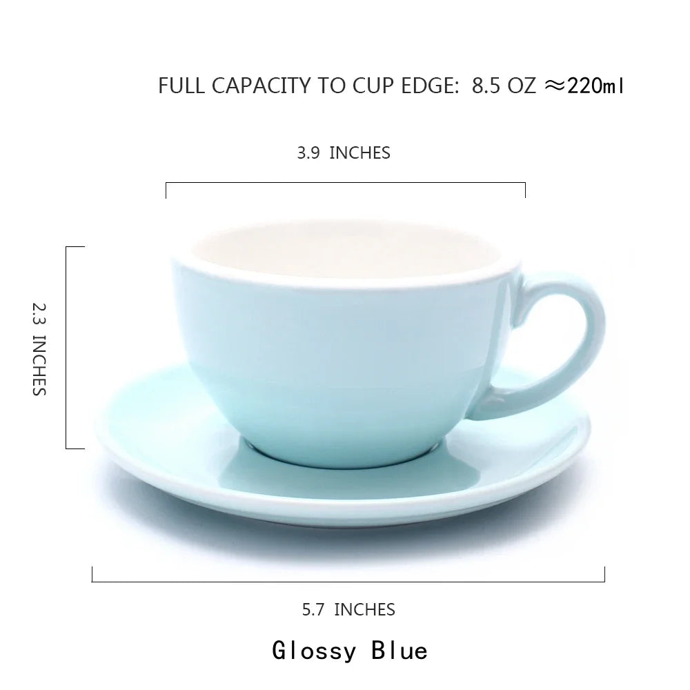 Cappuccino Cup  Ceramic with Saucer - COLOR CAPPUCCINO
