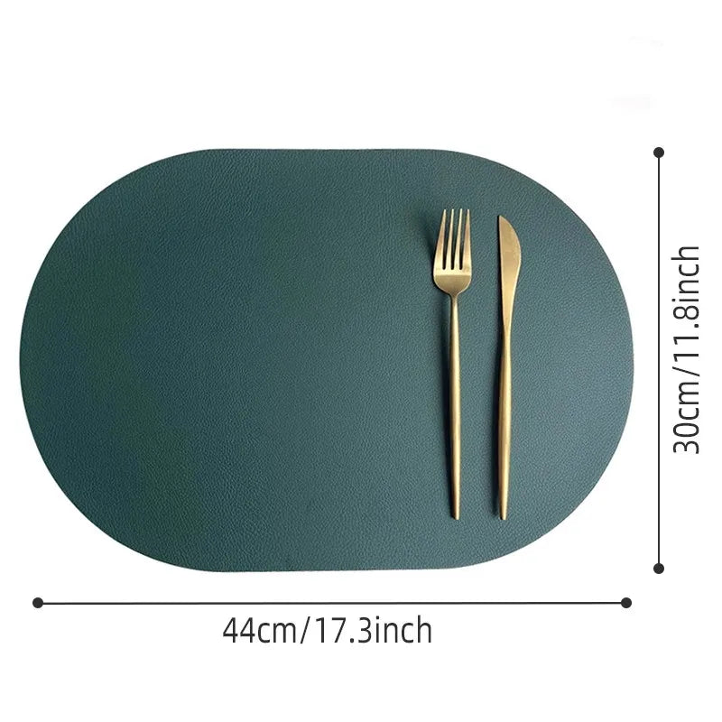 Oval Reversible Faux Leather Placemats - OVALE