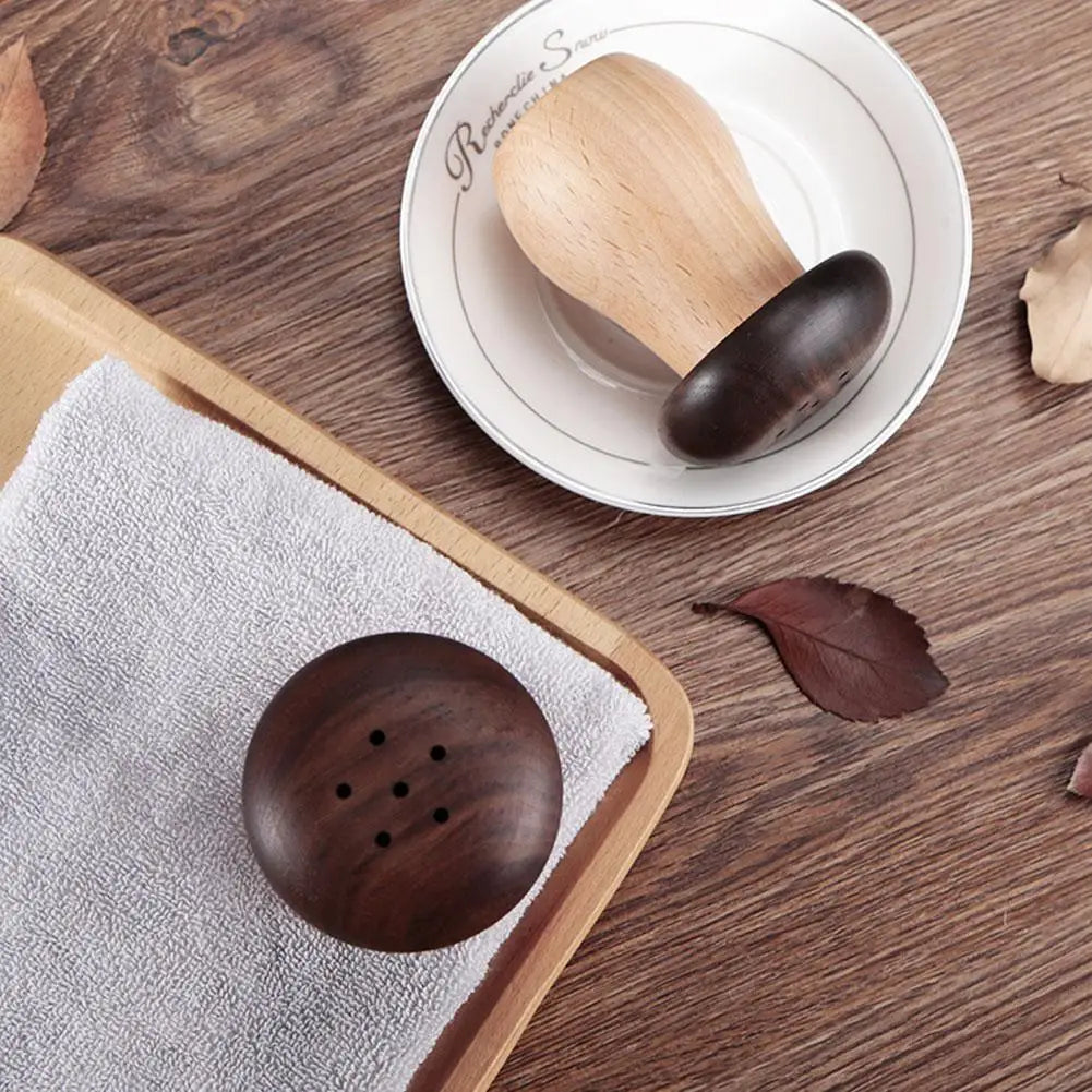 Walnut Wood Mushroom Toothpick Holder Dispenser - SHROOM