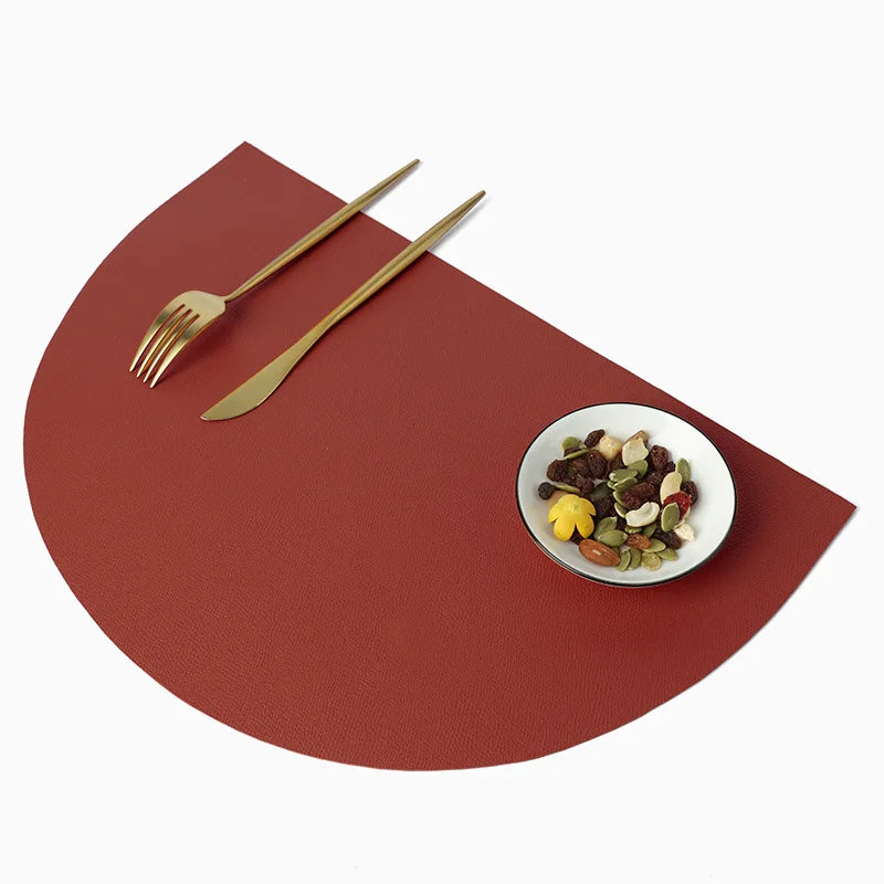 Leather Semicicrcle Placemate - SEMI