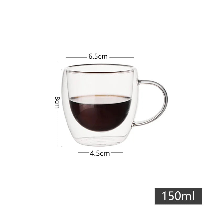 Double Glass Coffee Mugs - GLASS MUG