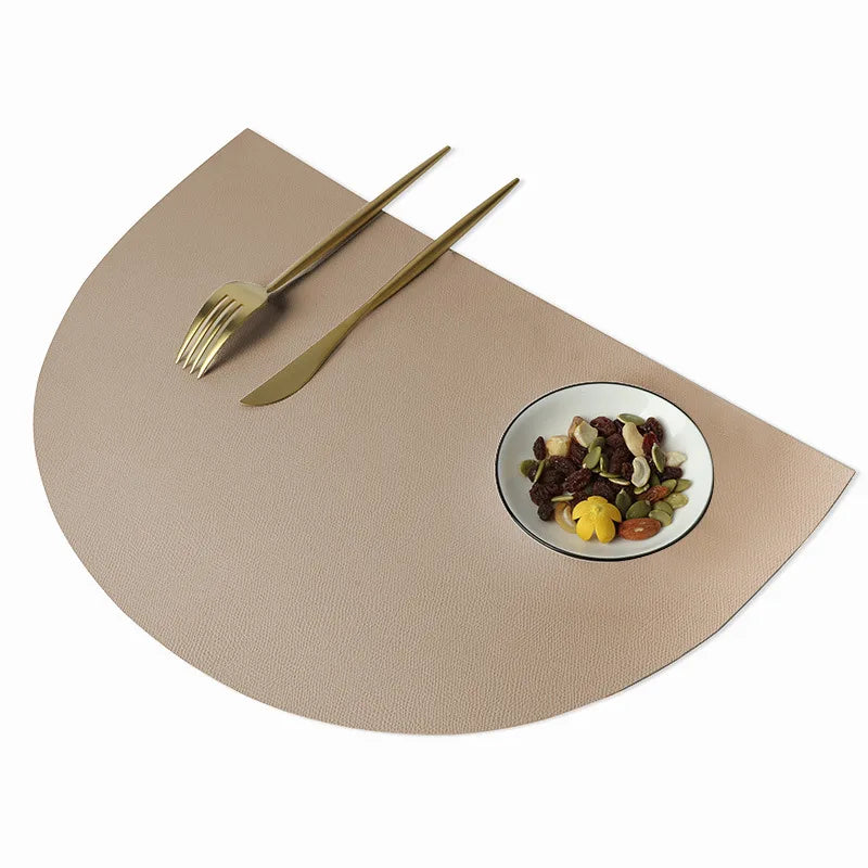 Leather Semicicrcle Placemate - SEMI