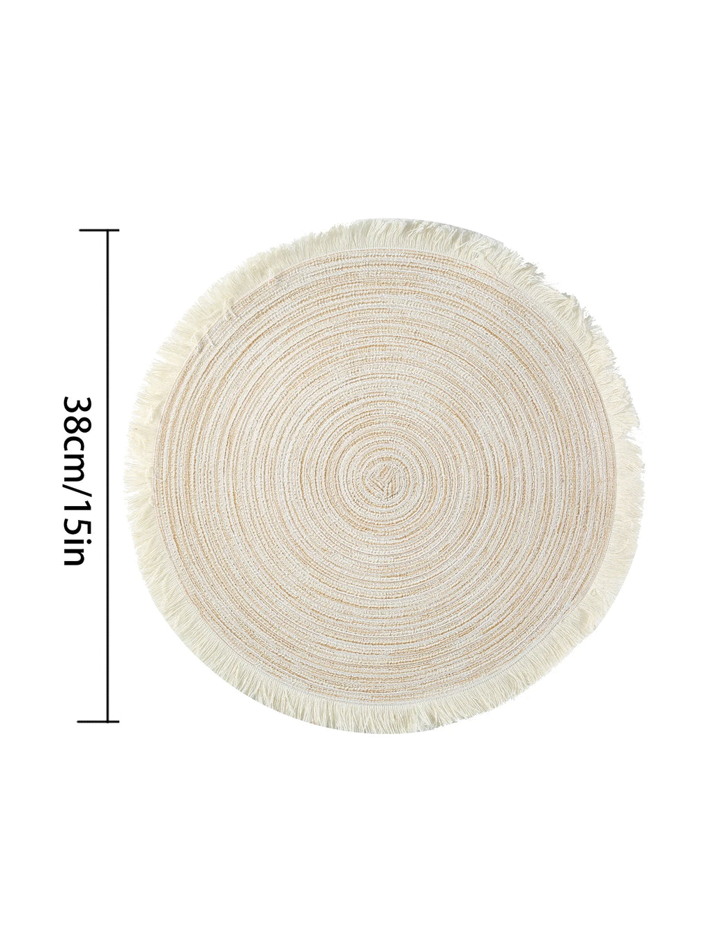 Set of 4 Fringe Woven Placemats - FRANGIA