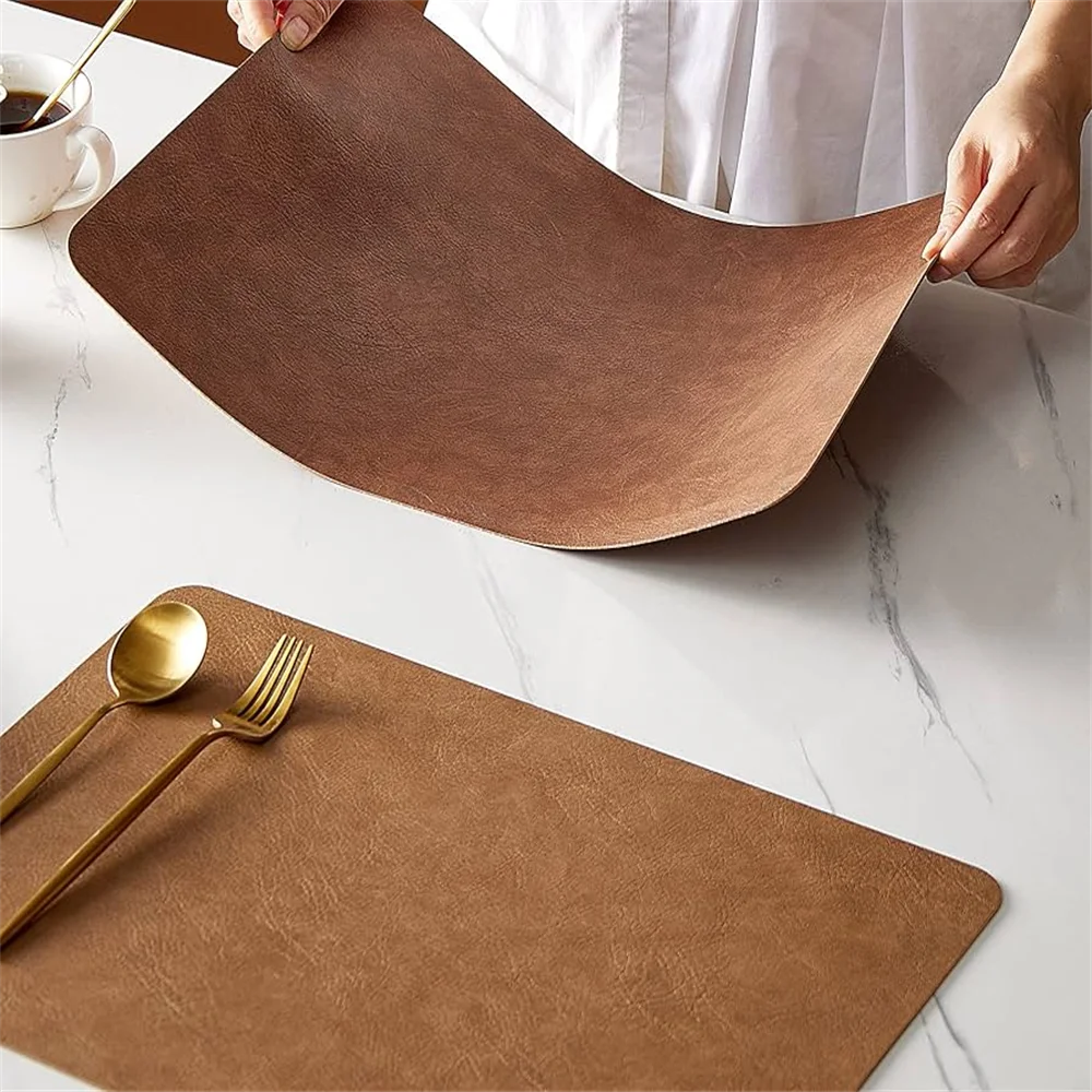 Faux Leather Placemats Set - CUOIO