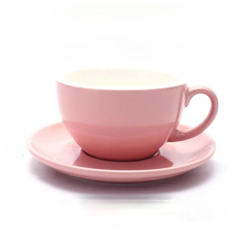 Cappuccino Cup  Ceramic with Saucer - COLOR CAPPUCCINO
