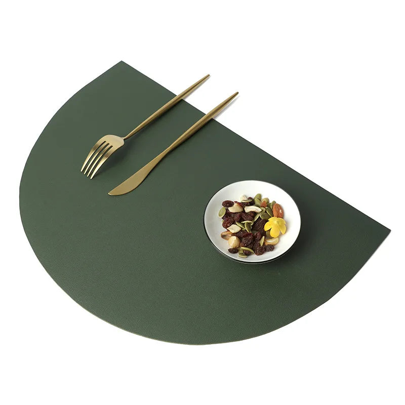 Leather Semicicrcle Placemate - SEMI