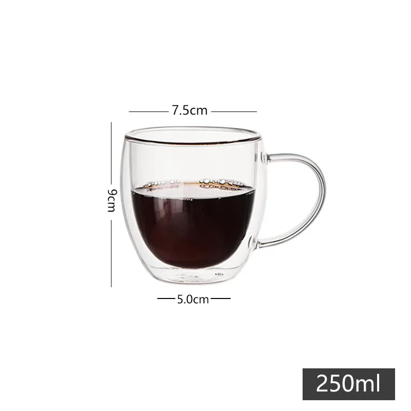 Double Glass Coffee Mugs - GLASS MUG
