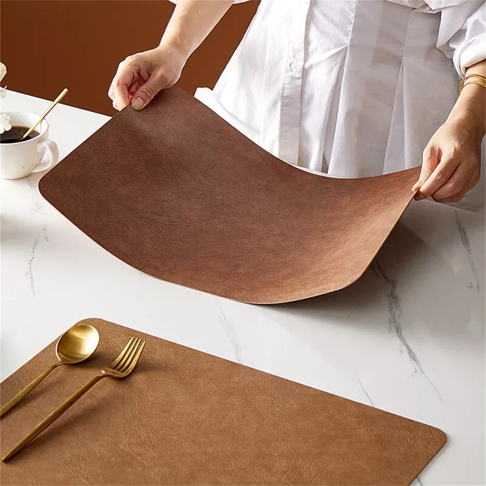Faux Leather Placemats Set - CUOIO