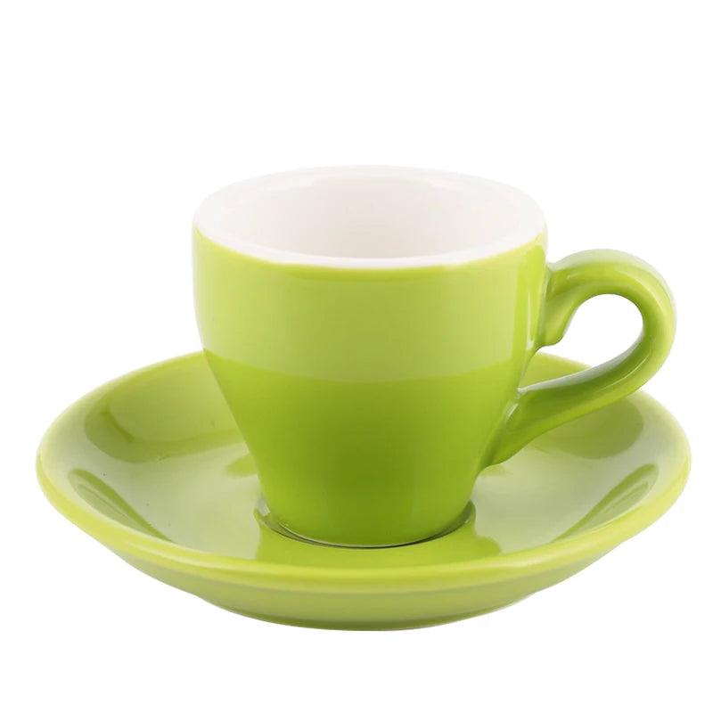 Espresso Cup And Saucer Ceramic - MACARON
