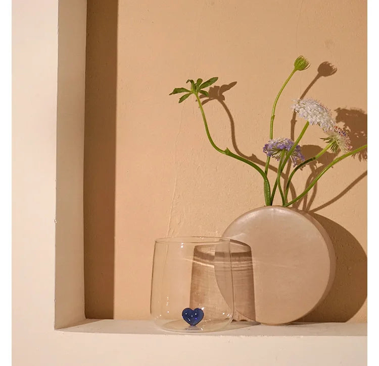 Designer 3D Heart Tumbler glass - CUORE