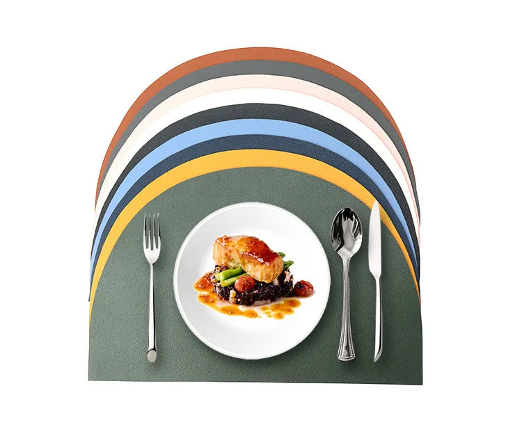 Leather Semicicrcle Placemate - SEMI