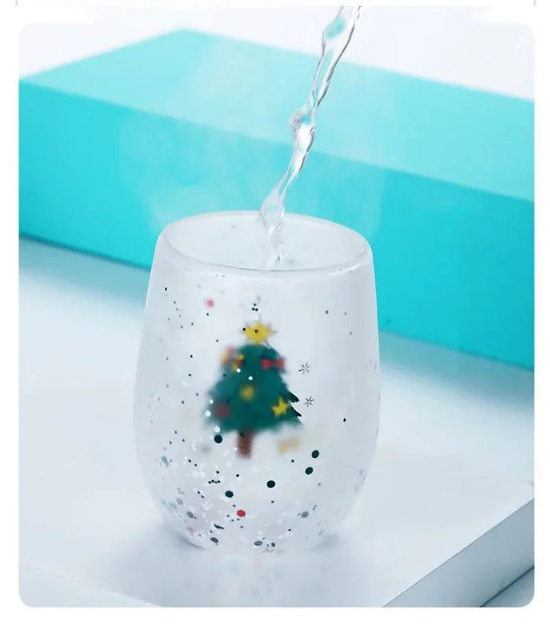 Christmas Double Wall Glass cups - JOLLY