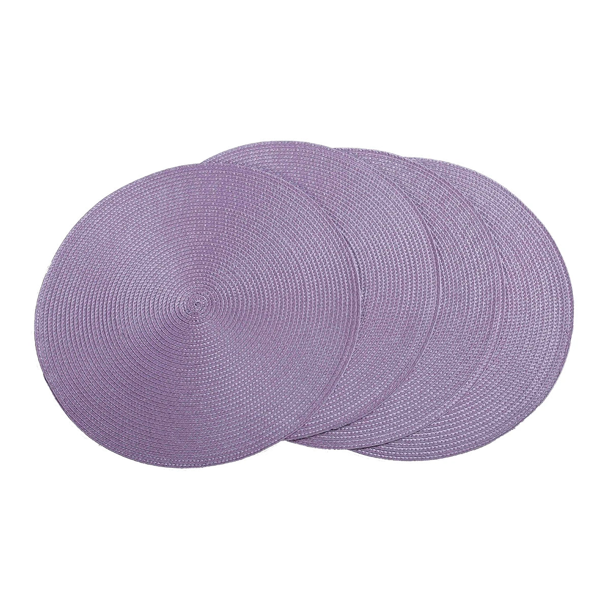 Round Braided Placemats Set of 4 Washable - COLORII