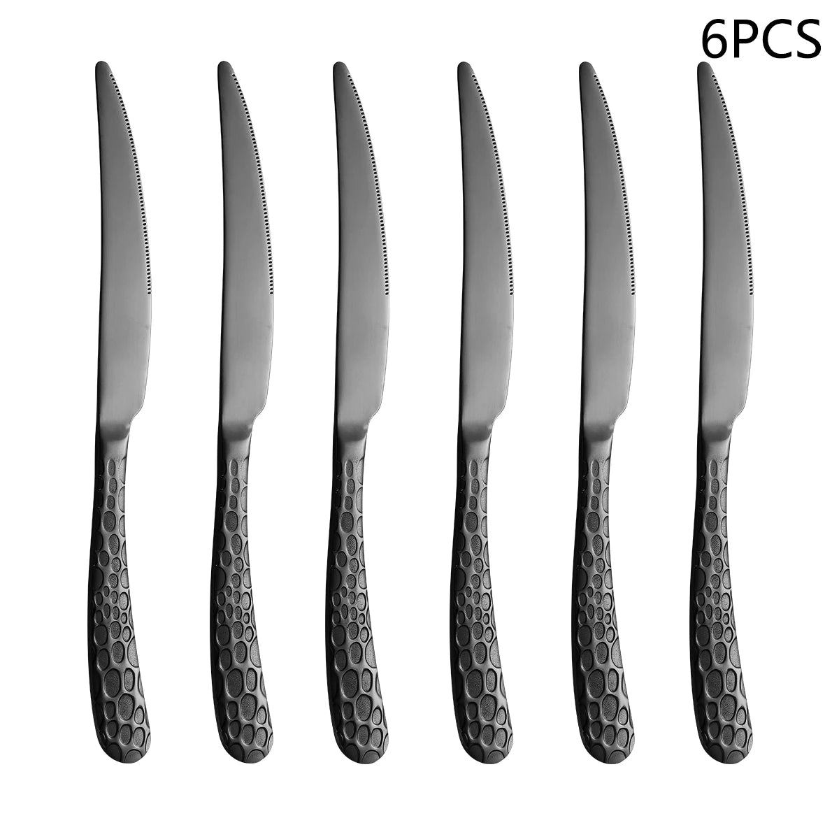 4/6/16/24pcs Black stainless steel cutlery - NERO