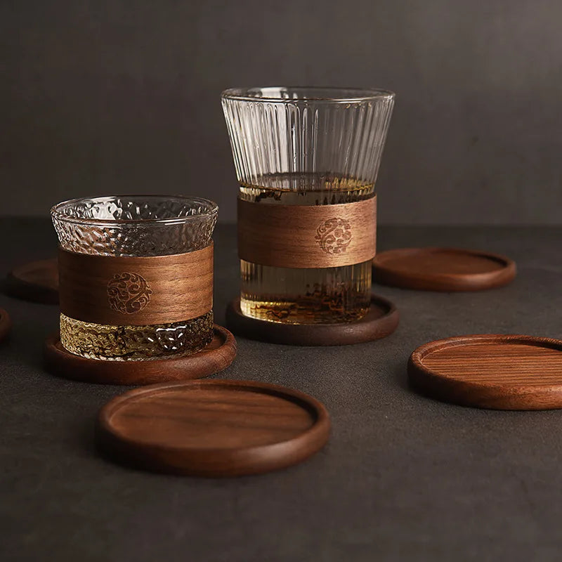 1PCS Solid Wood Coaster