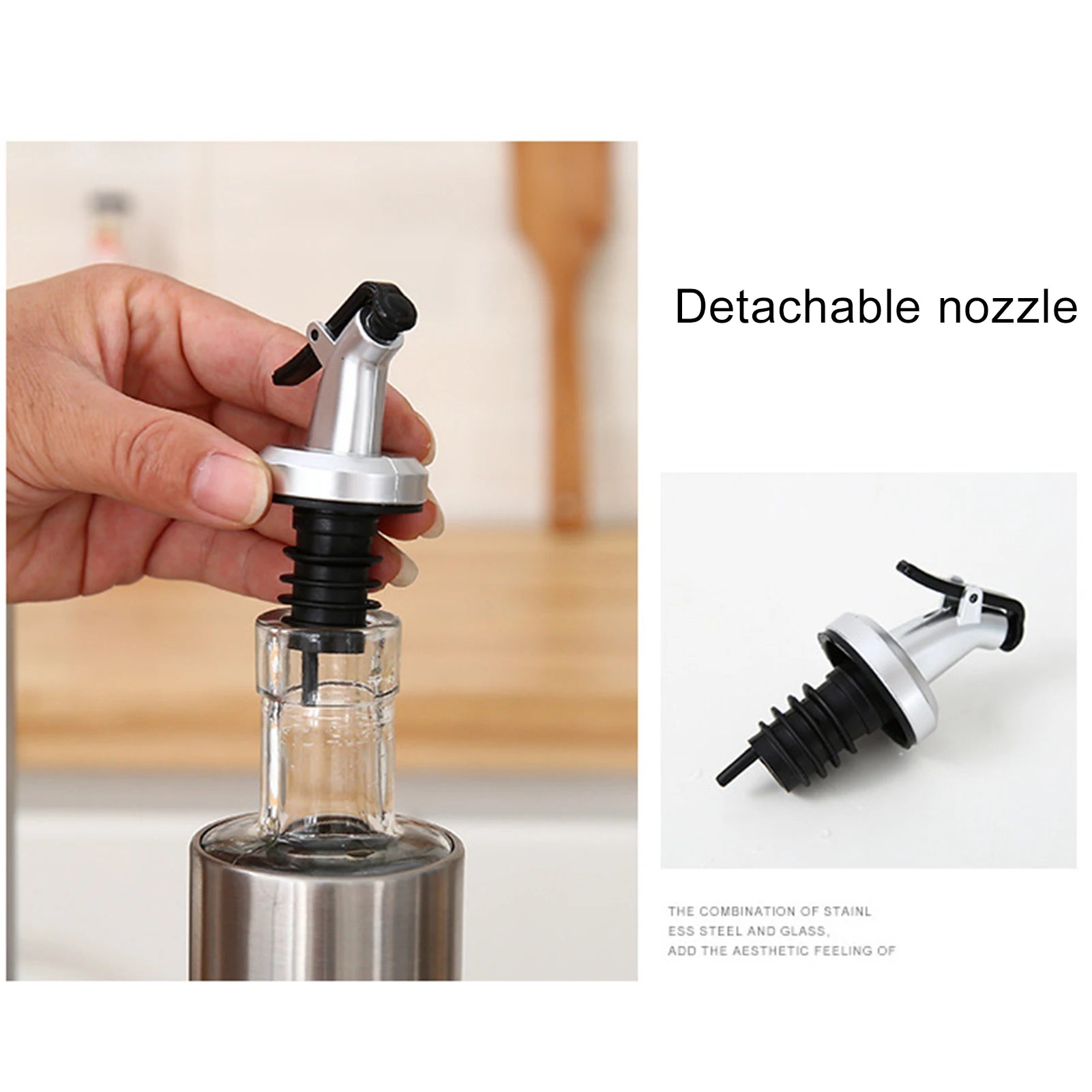 Stainless Steel Oil Bottle No-drip - DISPENSA