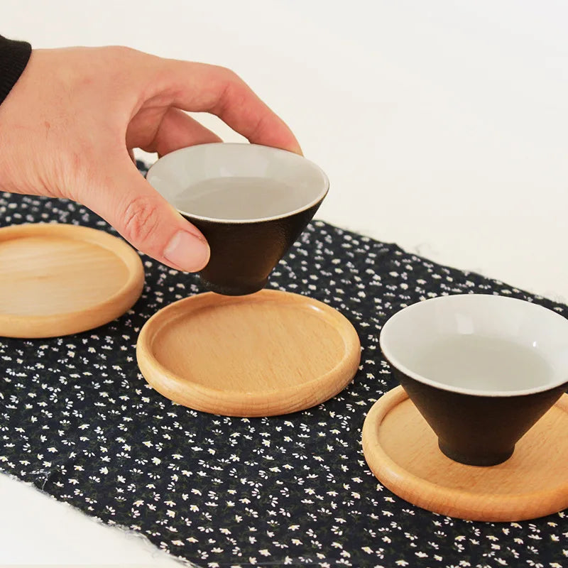 1PCS Solid Wood Coaster