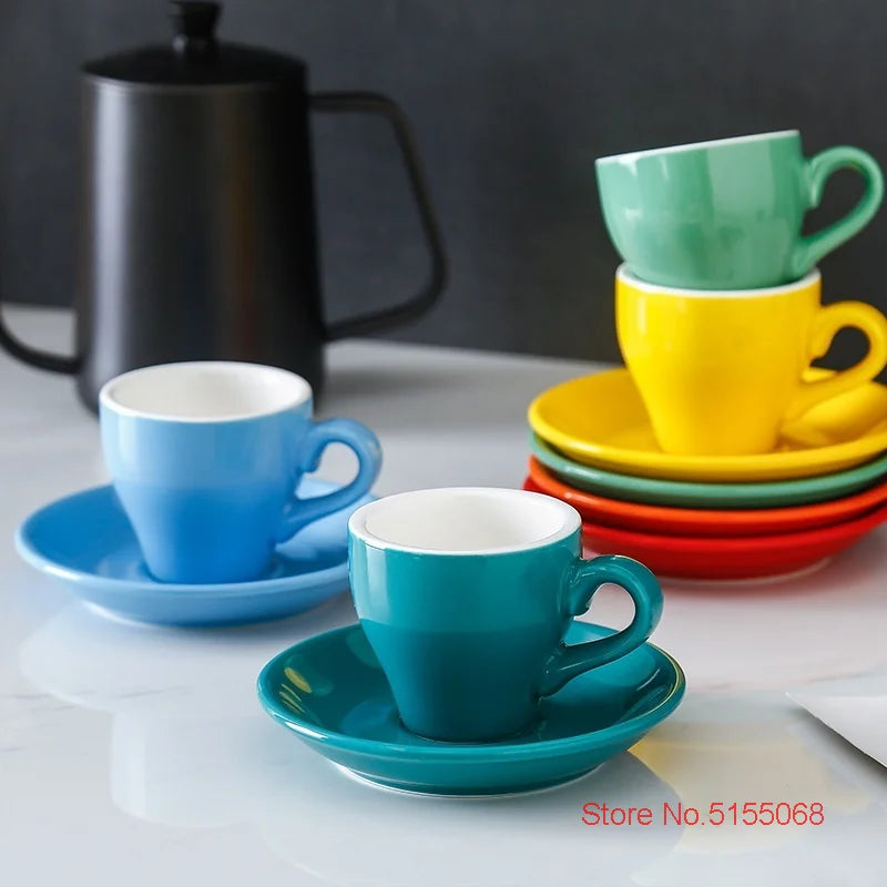 Espresso Cup And Saucer Ceramic - MACARON