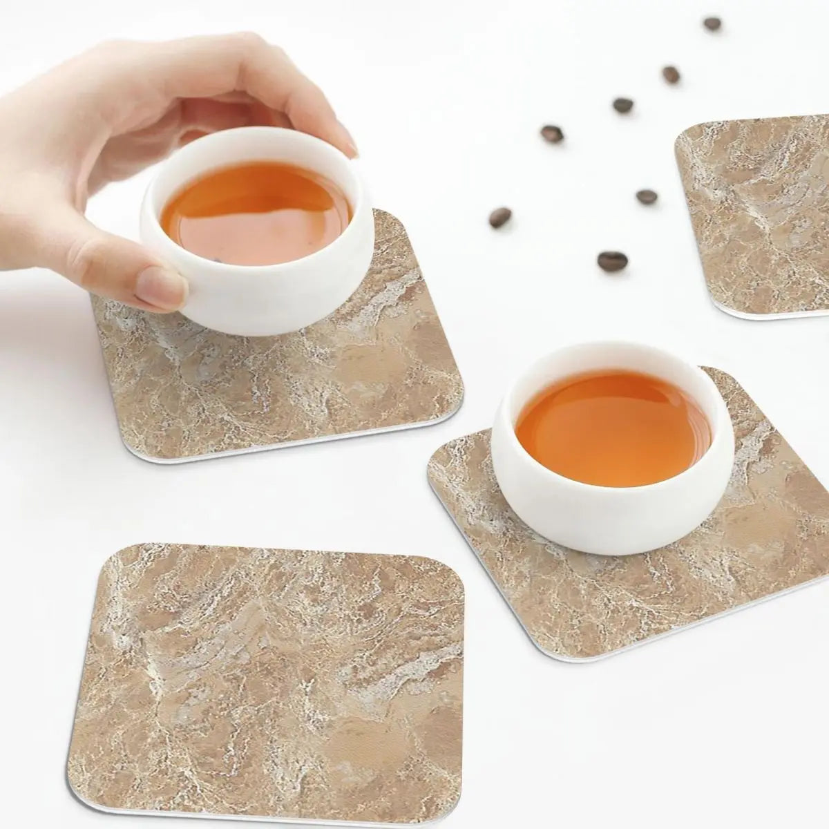 Cream Beige Sand Stone Coasters - SABBIA