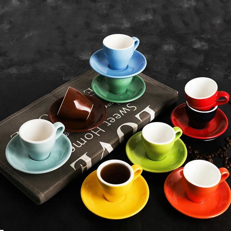 Espresso Cup And Saucer Ceramic - MACARON